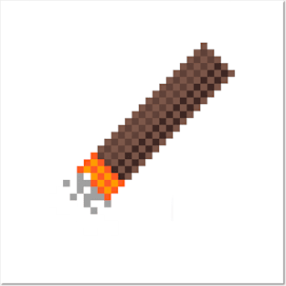 pixel cigar Posters and Art